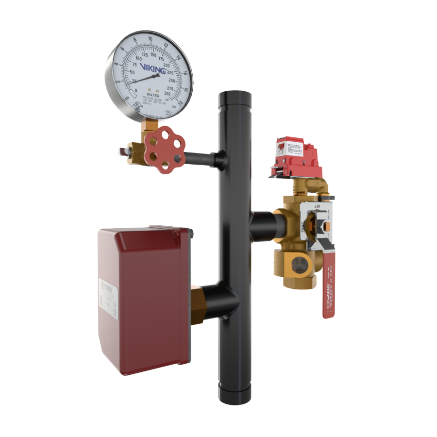 Module Riser Water Valve Viking® 14874B300 EasyPac Commercial Riser Assembly With Test And Drai ...