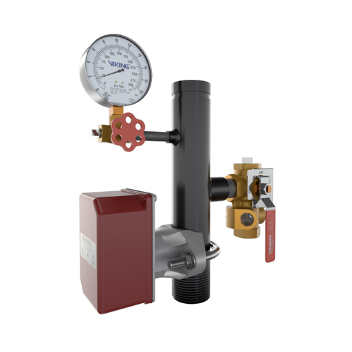 Viking® 15246C EasyPac Residential Riser Assembly With Test And Drain, 1/2" Orifice, Thread x Groove, 2" - WeSupplyIt.com