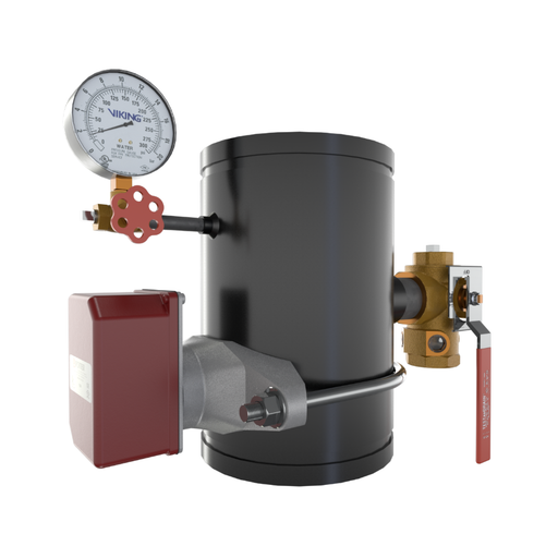 Viking® 15265E EasyPac Commercial Riser Assembly With Test And Drain, 5/8" ELO Orifice, Groove x Groove, 8" - WeSupplyIt.com