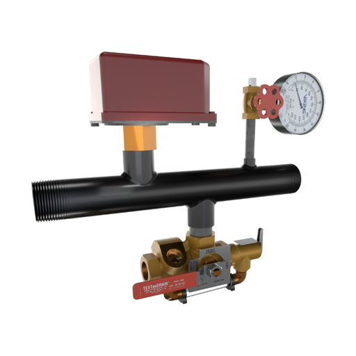 Viking® 15278E300 EasyPac Floor Control Riser Assembly With Test And Drain And PRV, 5/8" ELO Orifice, 300 PRV, Thread x Thread, 1 1/2" - WeSupplyIt.com