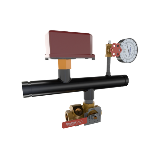Viking® 15280D EasyPac Floor Control Riser Assembly With Test And Drain, 17/32" Orifice, Groove x Groove, 1 1/2" - WeSupplyIt.com