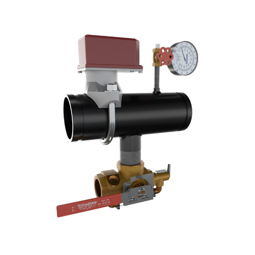 Viking® 15305F300 EasyPac Floor Control Riser Assembly With Test And Drain And PRV, 3/4" K14 ESFR Orifice, 300 PRV, Groove x Groove, 4" - WeSupplyIt.com