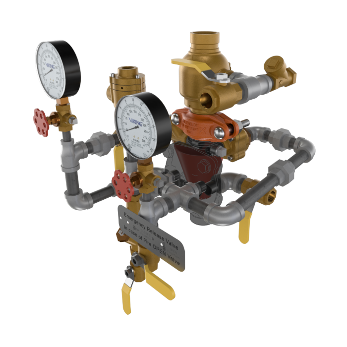 Viking® 23565-1 Model VXD Loose Trim, Deluge Single-Interlocked Preaction System With Pneumatic Release, Galvanized, 1 1/2" - WeSupplyIt.com