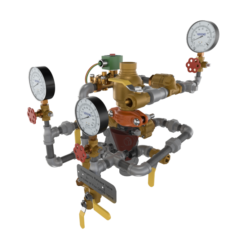 Viking® 23568-1 Model VXD Loose Trim, Double-Interlocked Preaction System With Electric/Pneumatic Release, Galvanized, 1 1/2" - WeSupplyIt.com
