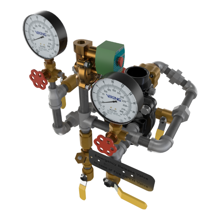Viking® 23578 Model VXD Deluge System With Electric Release, Galvanized, Pre-Trimmed, 2" - WeSupplyIt.com