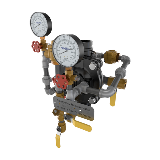 Viking® 23602 Model VXD Deluge System With Pneumatic Release, Galvanized, Pre-Trimmed, 2 1/2" - WeSupplyIt.com