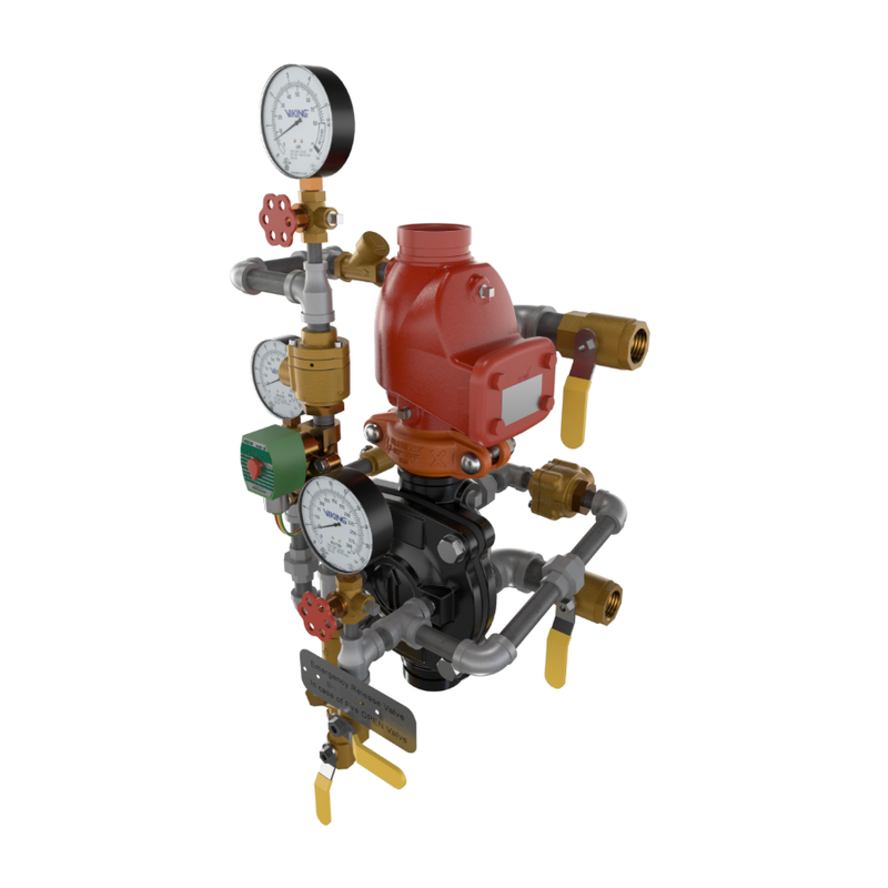 Viking® 23608 Model VXD Pre-Trimmed, Deluge Single-Interlocked Preaction System With Pneumatic Release, Galvanized, 2 1/2" - WeSupplyIt.com