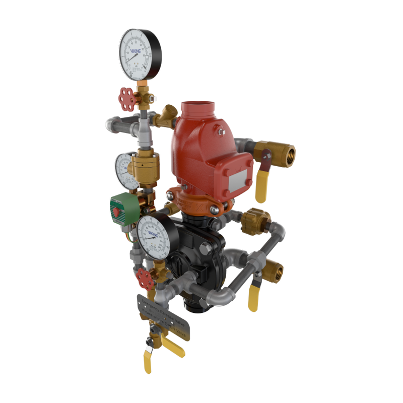 Viking® 23611 Model VXD Pre-Trimmed, Deluge Double-Interlocked Preaction System With Electric/Pneumatic Release, Galvanized, 2 1/2" - WeSupplyIt.com