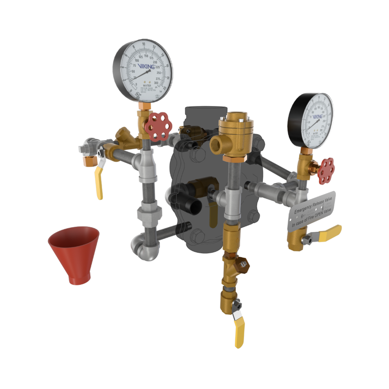 Viking® 23622-1 Model VXD Deluge System With Pneumatic Release, Galvanized, Loose Trim, 3" - WeSupplyIt.com