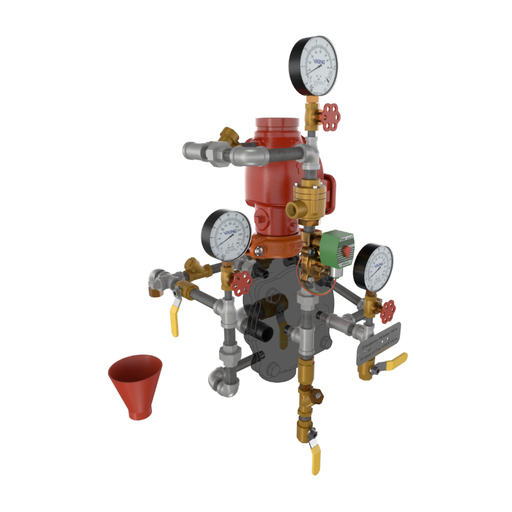 Viking® 23632 Model VXD Pre-Trimmed, Deluge Double-Interlocked Preaction System With Electric/Pneumatic Release, Galvanized, 3" - WeSupplyIt.com