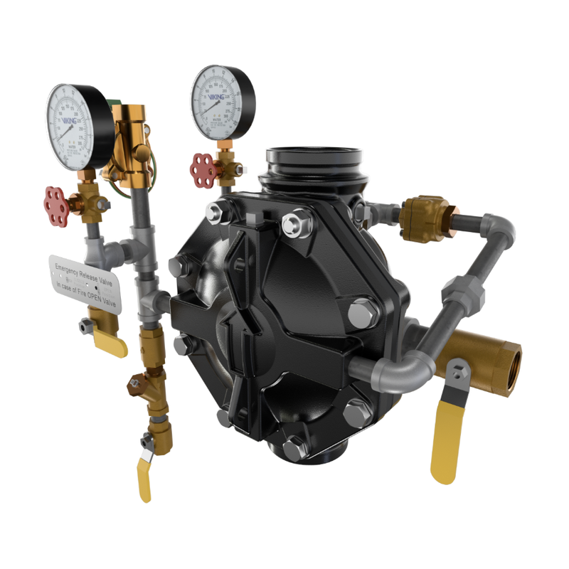 Viking® 23641 Model VXD Deluge System With Electric Release, Galvanized, Pre-Trimmed, 4" - WeSupplyIt.com
