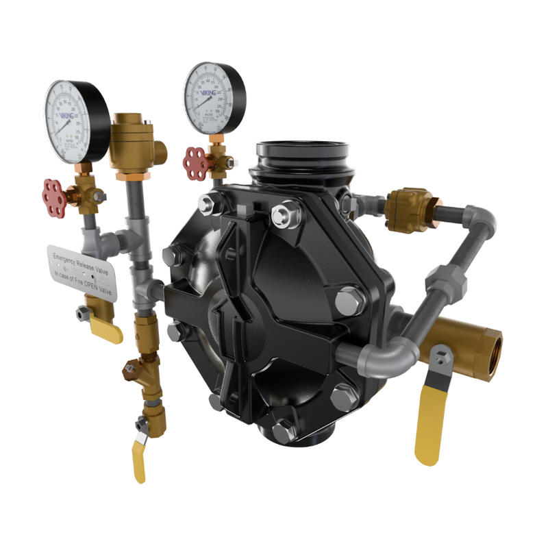 Viking® 23644 Model VXD Deluge System With Pneumatic Release, Galvanized, Pre-Trimmed, 4" - WeSupplyIt.com