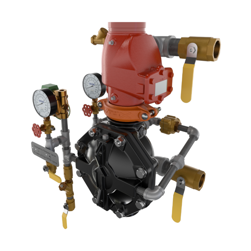 Viking® 23651 Model VXD Pre-Trimmed, Deluge Single-Interlocked Preaction System With Pneumatic Release, Galvanized, 4" - WeSupplyIt.com