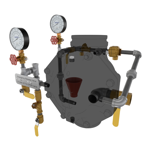 Viking® 23659-1 Model VXD Deluge System With Hydraulic Release, Galvanized, Loose Trim, 6" - WeSupplyIt.com