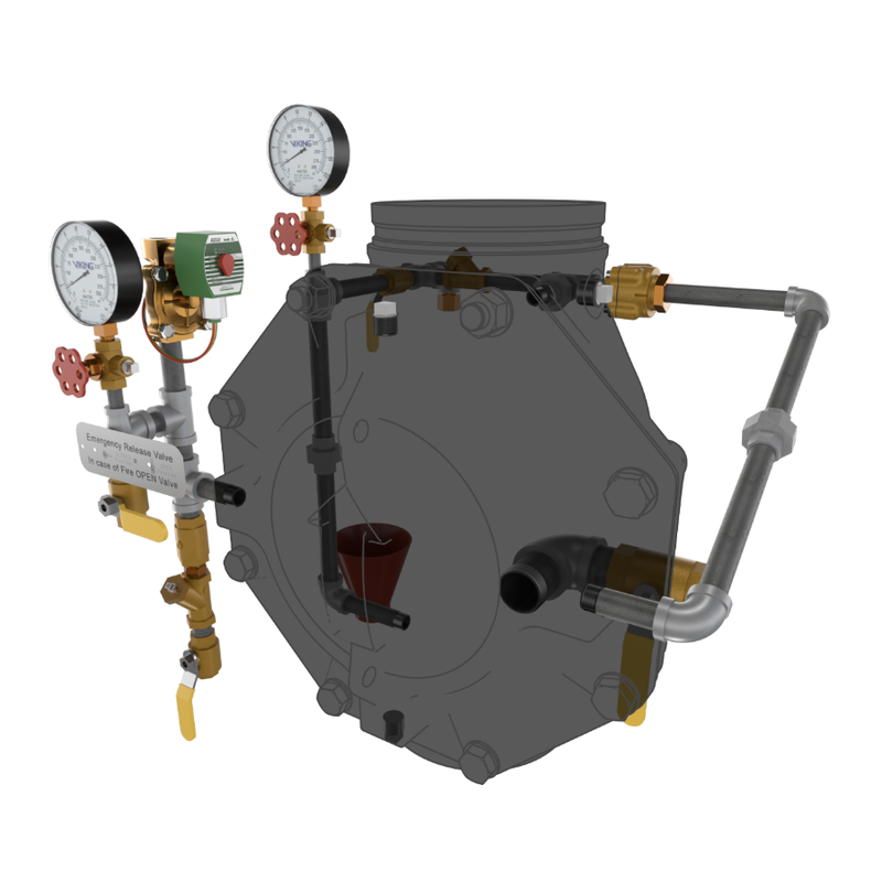 Viking® 23680-1 Model VXD Deluge System With Hydraulic Release, Galvanized, Loose Trim, 8" - WeSupplyIt.com