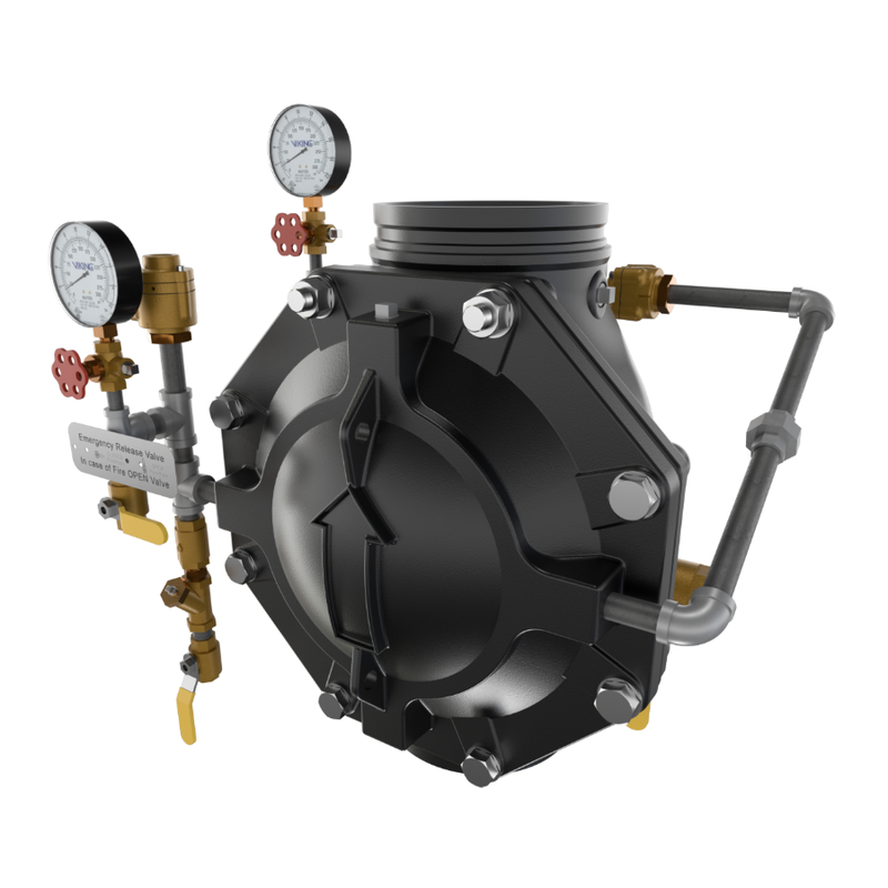 Viking® 23687 Model VXD Deluge System With Pneumatic Release, Galvanized, Pre-Trimmed, 8" - WeSupplyIt.com