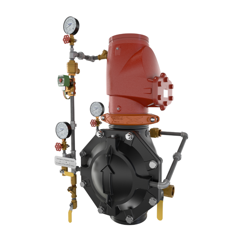 Viking® 23696 Model VXD Pre-Trimmed, Deluge Double-Interlocked Preaction System With Electric/Pneumatic Release, Galvanized, 8" - WeSupplyIt.com