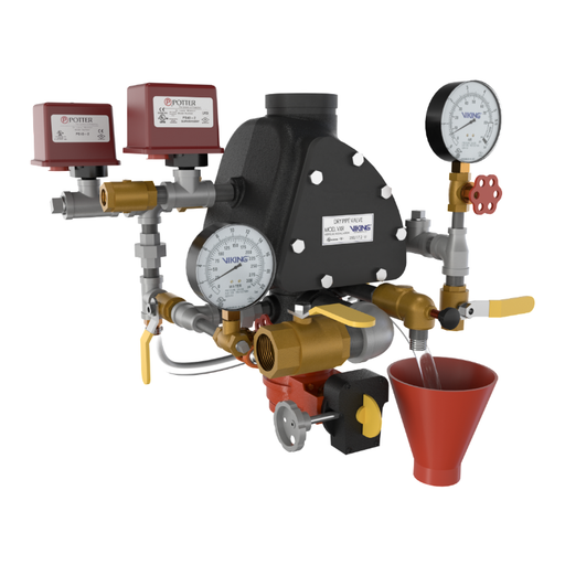Viking® Model 24748-1 VXR Dry Pipe Valve, External Reset, Pretrimmed Riser (PTR) Galvanized, 3" - WeSupplyIt.com