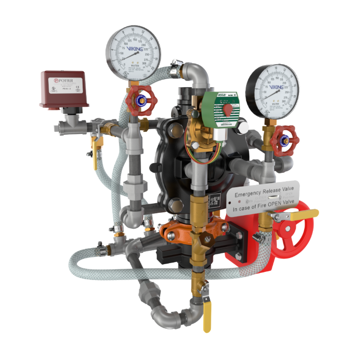 Viking® 25464 Model VXD Pre-Trimmed Riser (PTR) Deluge With Electric Release, 2 1/2" - WeSupplyIt.com
