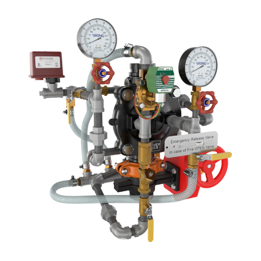 Viking® 25464 Model VXD Pre-Trimmed Riser (PTR) Deluge With Electric Release, 2 1/2" - WeSupplyIt.com