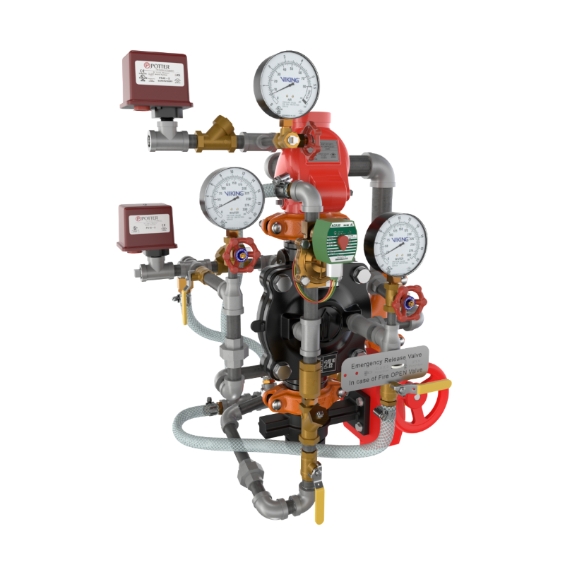 Pre Action Riser Compressor Viking® 25466 Model VXD Pre-Trimmed Riser (PTR) Single Interlock Preac ...