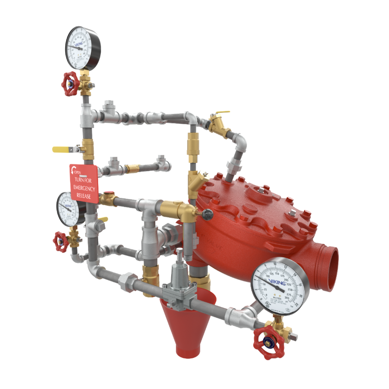 Viking® 26521-1 Model J Pilot Regulating Flow Control Valve Horizontal Trim, Loose Trim only, Straight Through, Galvanized, For 4" Valve - WeSupplyIt.com