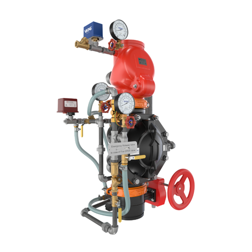 Viking® 26682 Model VXD Double Interlock Preaction System with Electric/Pneu-Lectric Release, Galvanized, Pretrimmed Riser (PTR), 6" - WeSupplyIt.com