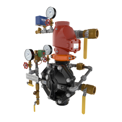 Viking® 27463-1 Model VXD Double Interlock Preaction System with Electric/Pneu-Lectric Release, Galvanized Loose Trim, 4" - WeSupplyIt.com