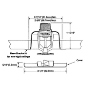 Viking Model A A-1 Silhouette Concealed Fire Sprinkler Cover Plate Escutcheon, White - WeSupplyIt.com