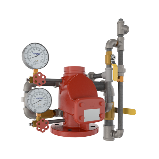 Viking® 08236PT Model J-1 Alarm Check Valve, Flange x Groove, Valve & Trim, 3" - WeSupplyIt.com