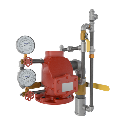 Viking® 08239PT Model J-1 Alarm Check Valve, Flange x Groove, Valve & Trim, 4" - WeSupplyIt.com