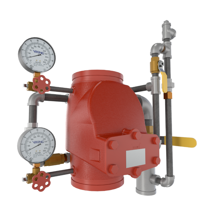 Viking® 08243PT Model J-1 Alarm Check Valve, Groove x Groove, Valve & Trim, 6" - WeSupplyIt.com
