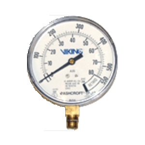 Wika Instrument Corp.® VAIRSF Air Gauge Silicone Free 0-80 PSI, 1/4" - WeSupplyIt.com