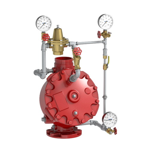 Viking® 12804 Model B-1 Pilot Operated Pressure Control Valve, Vertical, Straight Through, Flange x Groove, Galvanized, 6" - WeSupplyIt.com