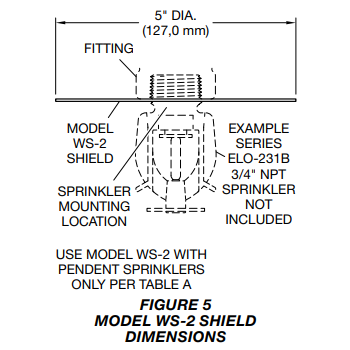 Tyco® Model WS-2 Fire Sprinkler Head Water Shield, 3/4" NPT, Zinc, 56-000-1-082 - WeSupplyIt.com