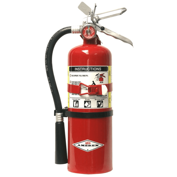 Amerex B402T Fire Extinguisher, ABC, 5lb, 3A40BC, With Vehicle Bracket - WeSupplyIt.com