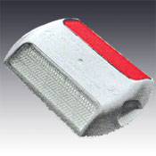 Model 828 Abrasion Resistant Type AR C Two Way Clear & Red Reflective Plastic Pavement Marker 4" - WeSupplyIt.com