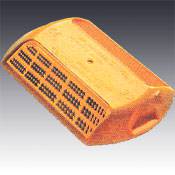Model 828 Abrasion Resistant Type AR D Two Way Amber Reflective Plastic Pavement Marker 4" - WeSupplyIt.com