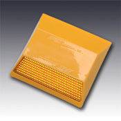 Model 921 Abrasion Resistant Type AR H One Way Amber Reflective Plastic Pavement Marker 4" - WeSupplyIt.com