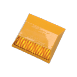 Model 921 Standard Type H One Way Amber Reflective Plastic Pavement Marker 4" - WeSupplyIt.com
