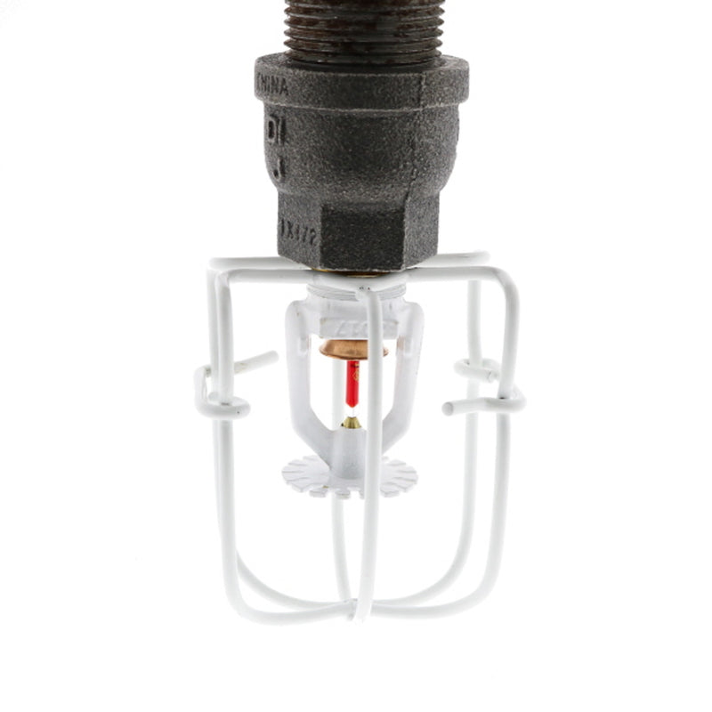 Fire Sprinkler Head Guard, 1/2" and  3/4"  Standard, One Piece, White - WeSupplyIt.com