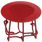 Fire Sprinkler Head Guard, 1/2" and  3/4"  Standard, One Piece with Baffle, Short, Red - WeSupplyIt.com