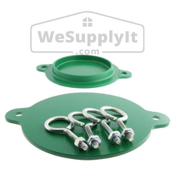 Fire Department Connection FDC Aluminum Break Away Caps  3" Green (Set of 2) - W347 - WeSupplyIt.com