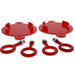 Fire Department Connection FDC Plastic Break Away Caps  2 1/2" Red (Set of 2) - W348 - WeSupplyIt.com