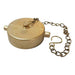 Fire Hose Valve Standpipe Cap & Chain, 2 1/2", Brass, NST - WeSupplyIt.com