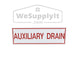 Auxiliary Drain Sign, Aluminum, 6" x 2" - WeSupplyIt.com