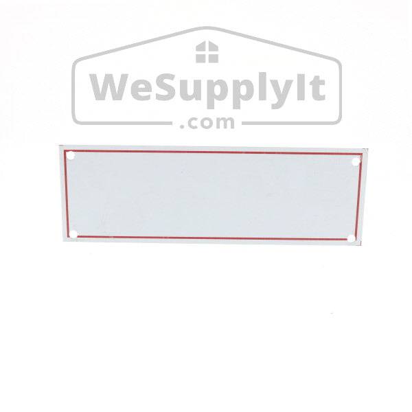 Blank Sign White With Red Border, Aluminum, 6" x 2" - WeSupplyIt.com