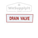 Drain Valve Sign, Aluminum, 6" x 2" - WeSupplyIt.com