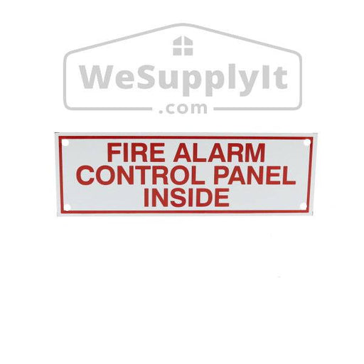 Fire Alarm Control Panel Inside Sign, Aluminum, 6" x 2" - WeSupplyIt.com