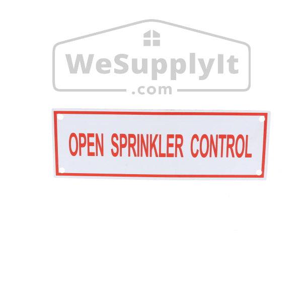 Open Sprinkler Control Sign, Aluminum, 6" x 2" - WeSupplyIt.com